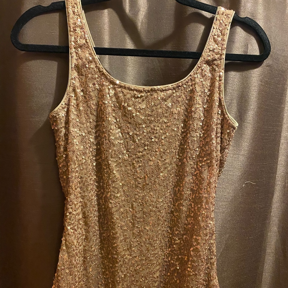 Gold sequin tank!